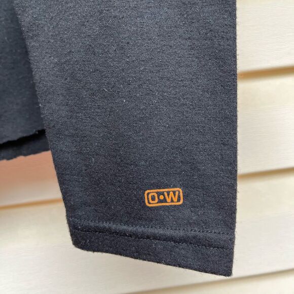 Omni Wool black thermal base, cropped long-sleeved crew neck top. men’s, Large - Picture 4 of 6